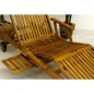 Scaun relaxare multireglabil din lemn de salcam