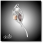 Accent Bijuterii - Brosa din argint cu perla, cuart roz si cacoxenite vp6876_3